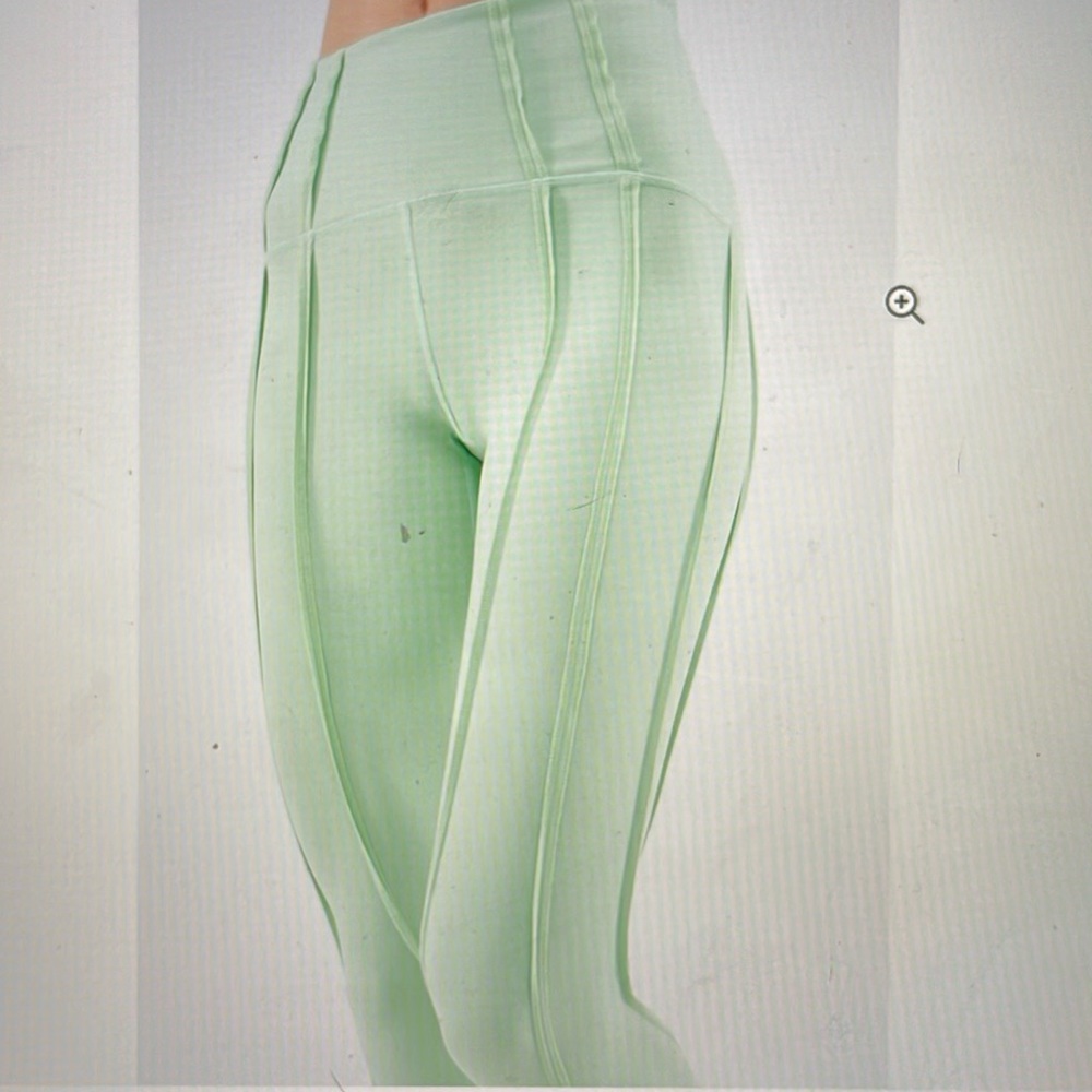 Fabletics high waisted Ultraluxe Contiur 7/8 legging, Dusty Teal, small